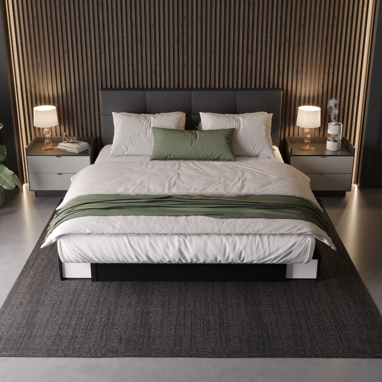 Klassisches Wasserbett mit Stauraum