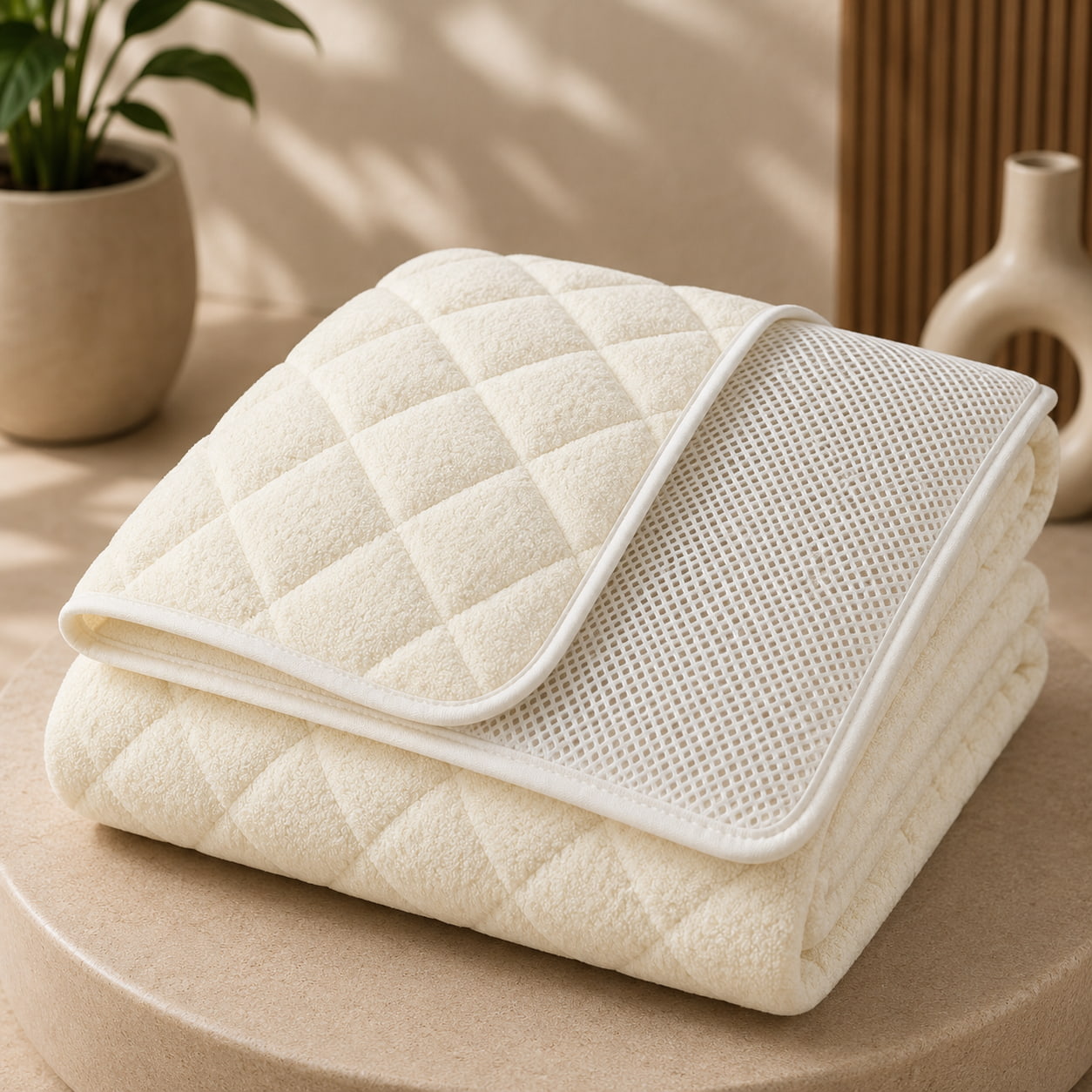 Frottee Bezug für Wasserbetten in Beige – kuschelweich & pflegeleicht | OCEANDREAMS