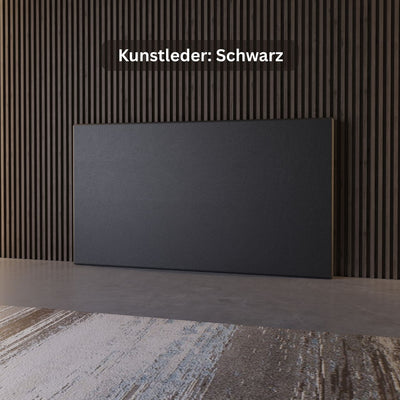 Glattes Wasserbett Kopfteil in Schwarz Kunstleder – modernes zeitloses Design | OCEANDREAMS