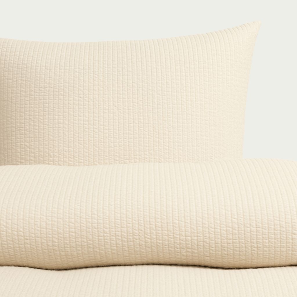 Janine Mako-Soft-Seersucker Bettwäsche - Piano