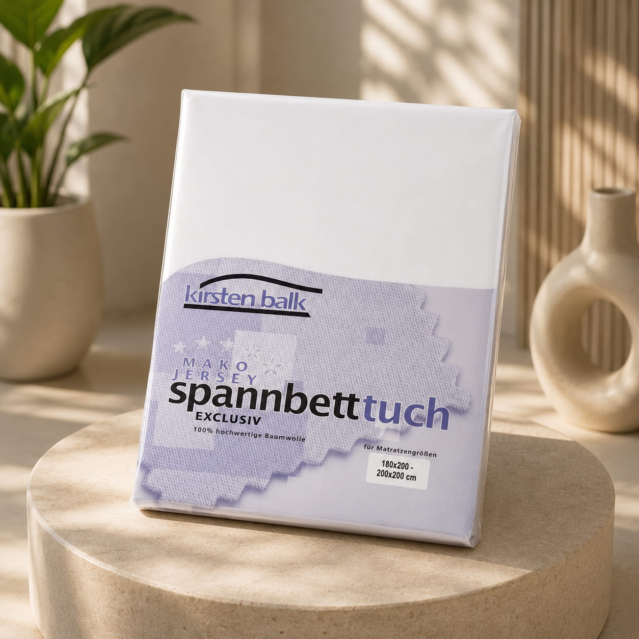 Kirsten Balk Spannbetttuch 100% Baumwolle für Wasserbetten – 150g/m² Jersey Exklusiv