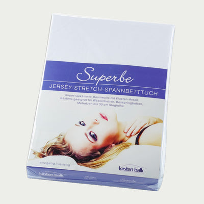 Kirsten Balk Superbe Jersey-Elasthan Spannbetttuch für Wasserbetten – 200g/m²