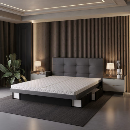 Split-Bettrahmen Wasserbett mit Stauraum